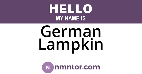 German Lampkin
