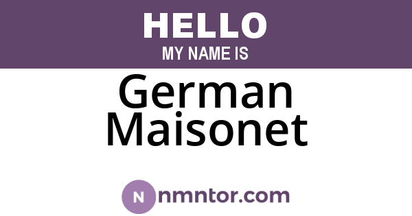 German Maisonet