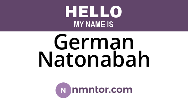 German Natonabah