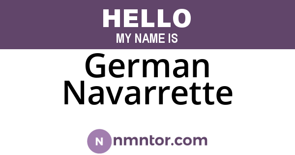 German Navarrette