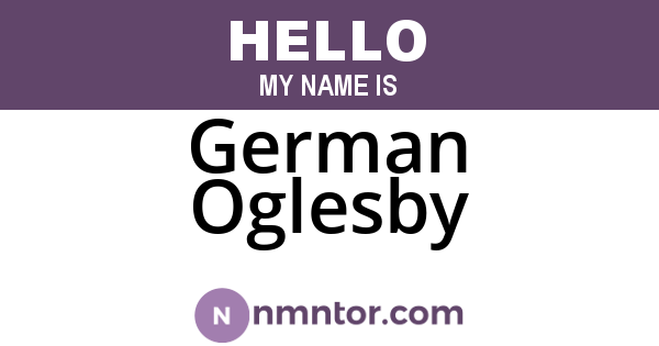 German Oglesby