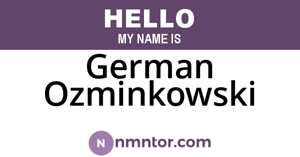 German Ozminkowski
