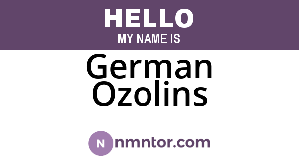 German Ozolins