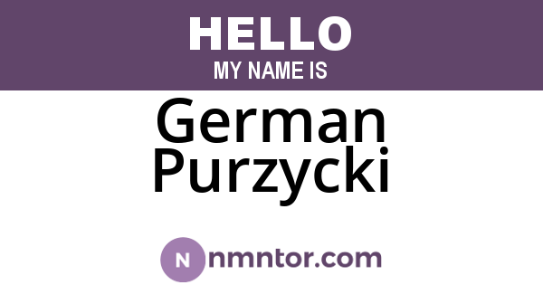 German Purzycki