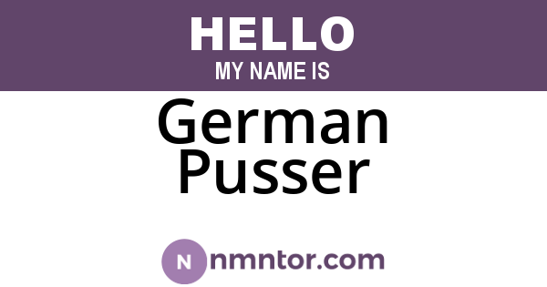 German Pusser