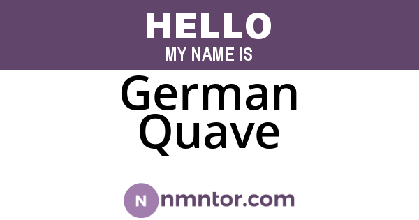 German Quave