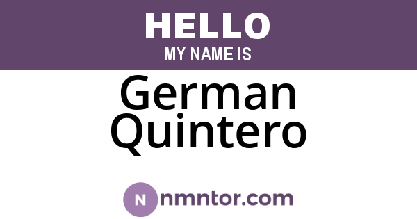 German Quintero