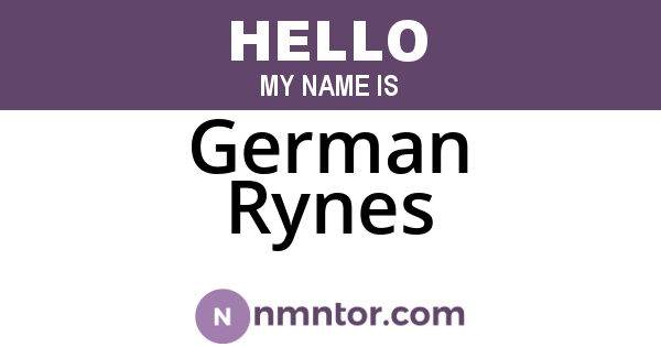 German Rynes
