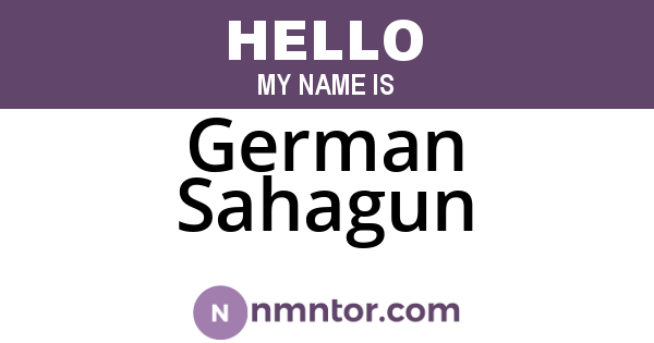 German Sahagun