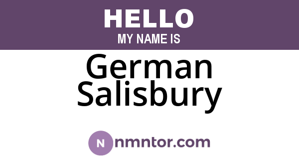 German Salisbury