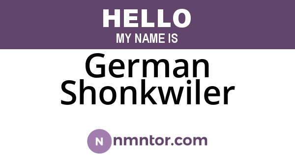 German Shonkwiler