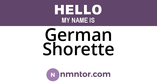 German Shorette