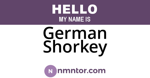 German Shorkey