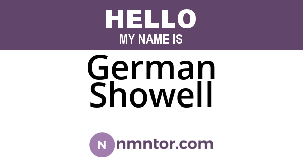 German Showell