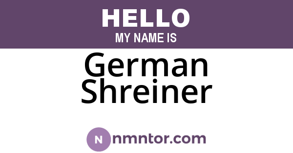 German Shreiner
