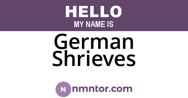 German Shrieves