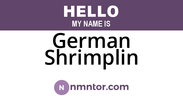 German Shrimplin