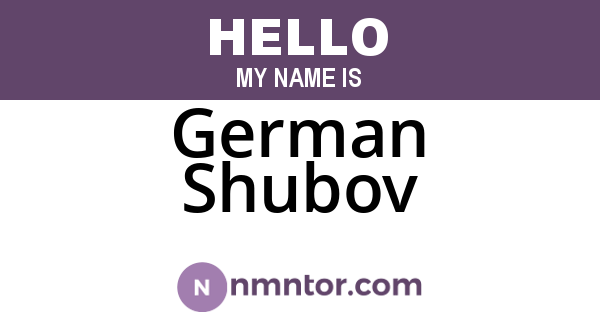 German Shubov
