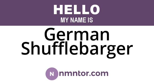 German Shufflebarger