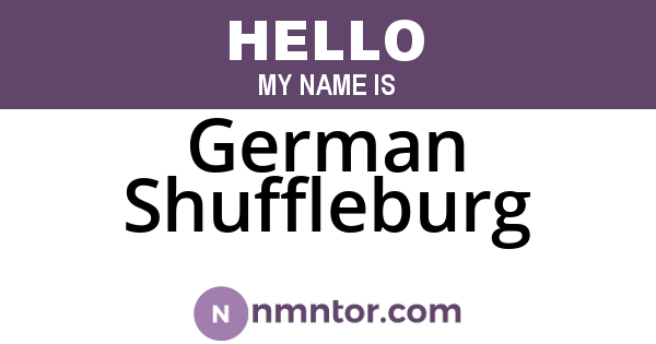German Shuffleburg