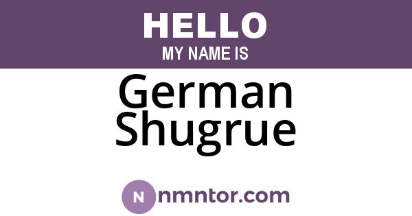 German Shugrue