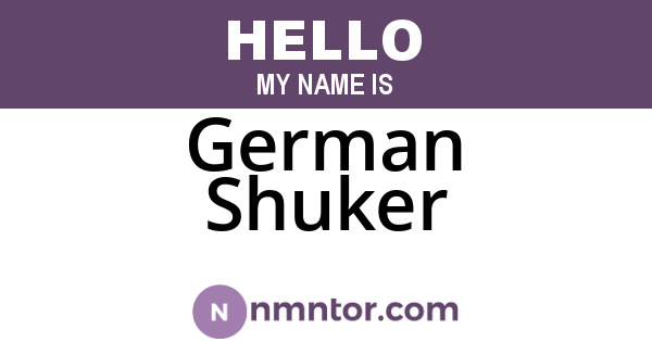 German Shuker