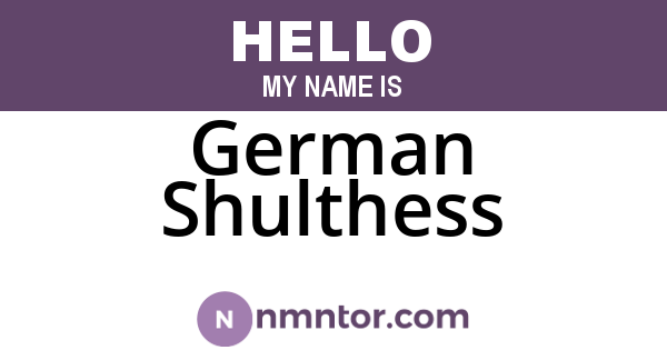 German Shulthess