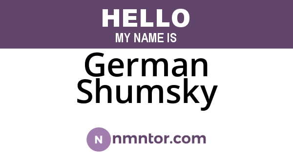 German Shumsky
