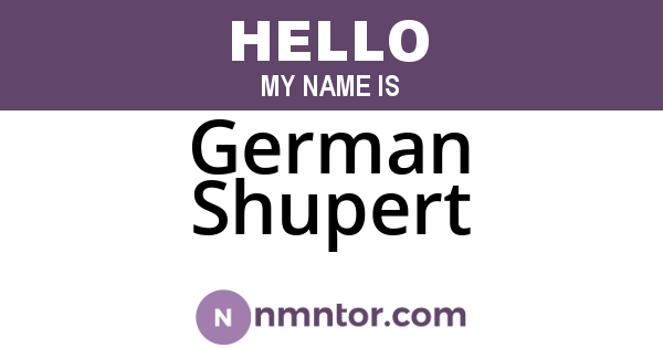 German Shupert