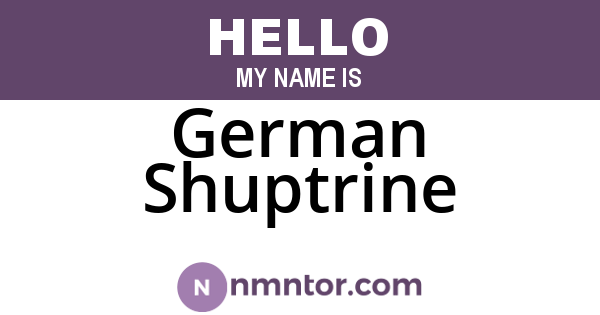 German Shuptrine