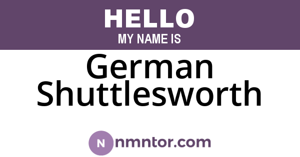 German Shuttlesworth