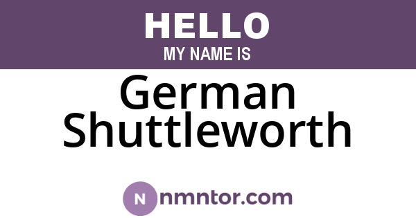 German Shuttleworth