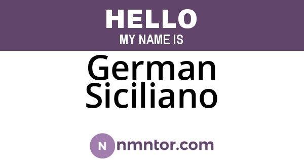 German Siciliano