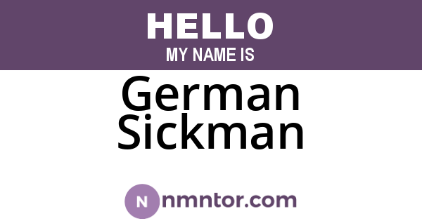German Sickman