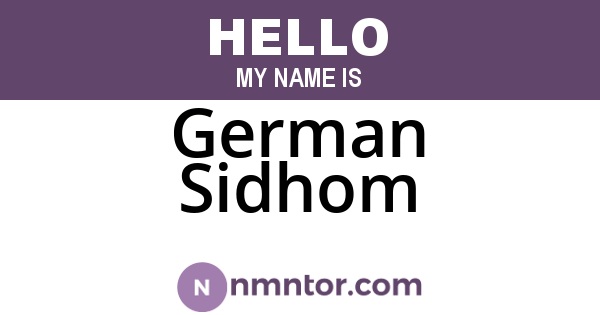 German Sidhom