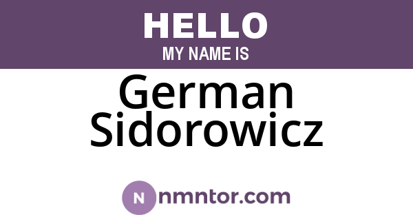 German Sidorowicz