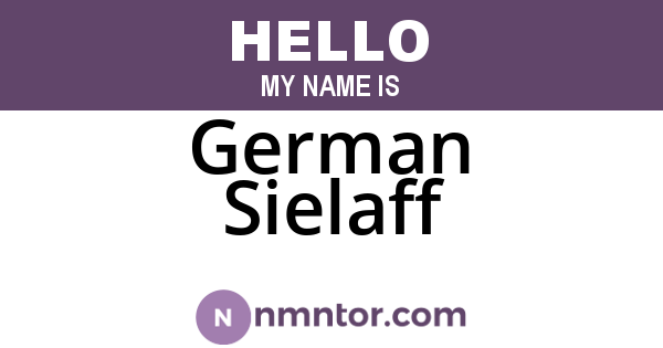 German Sielaff