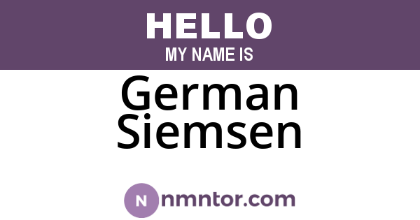 German Siemsen