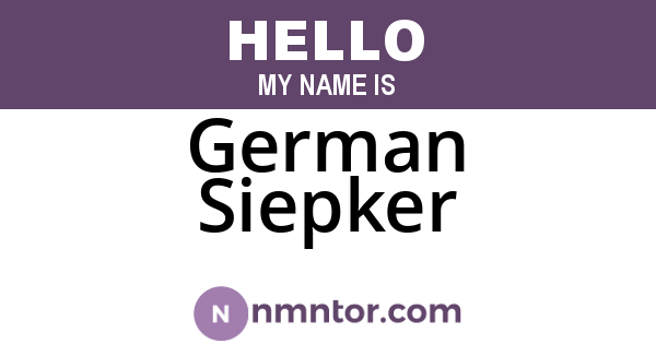 German Siepker
