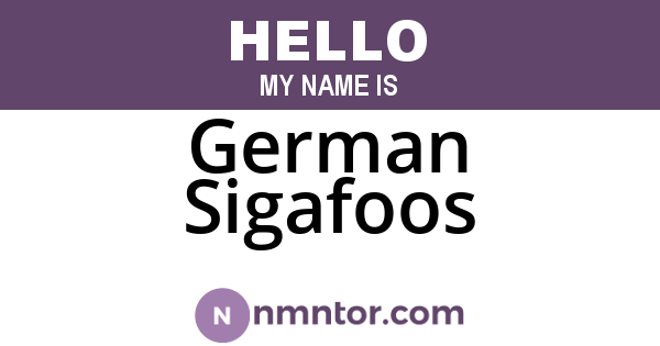 German Sigafoos