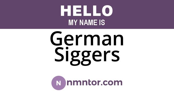 German Siggers