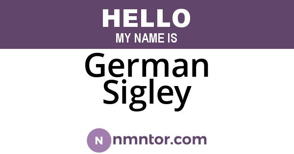 German Sigley