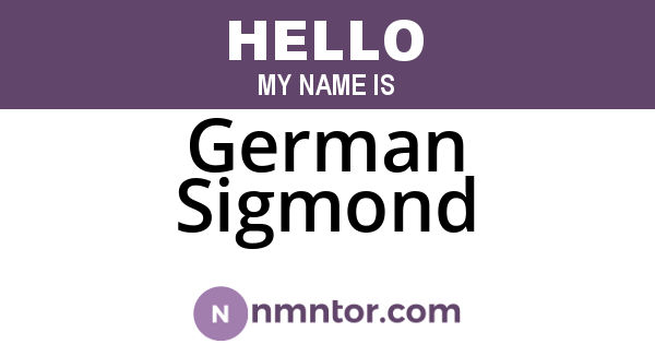 German Sigmond