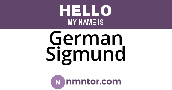 German Sigmund
