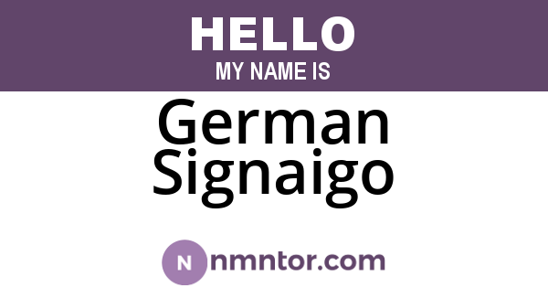 German Signaigo