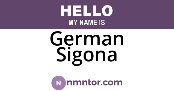 German Sigona