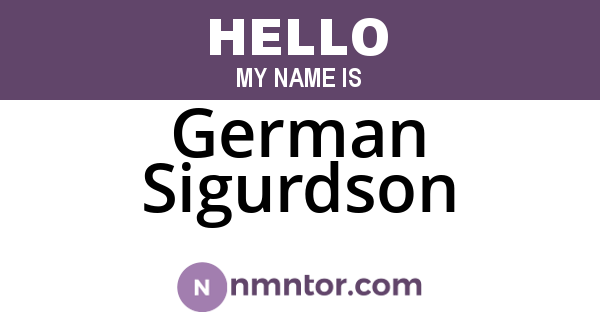 German Sigurdson