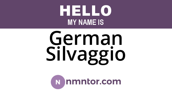German Silvaggio