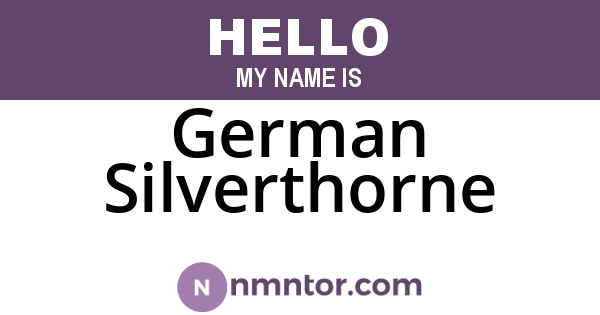 German Silverthorne