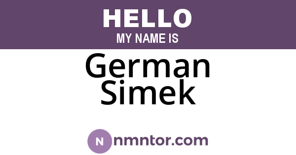 German Simek